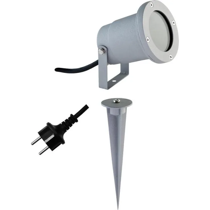 EVN Gartenspot silber IP54 GU10 max. 11W 1. 5m