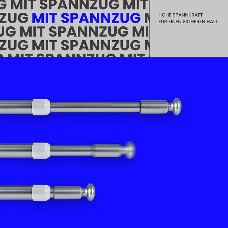 Bestlivings Klemmstange Silber (Fit-Ball) 80-100 cm – Bild 4