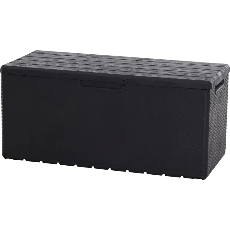 Kissenbox >Portofino< in anthrazit, Kunststoff - 123,7x56,2x54,5cm (BxHxT)