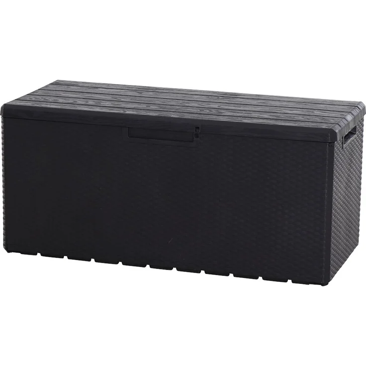 Kissenbox >Portofino< in anthrazit, Kunststoff - 123,7x56,2x54,5cm (BxHxT) – Bild 1