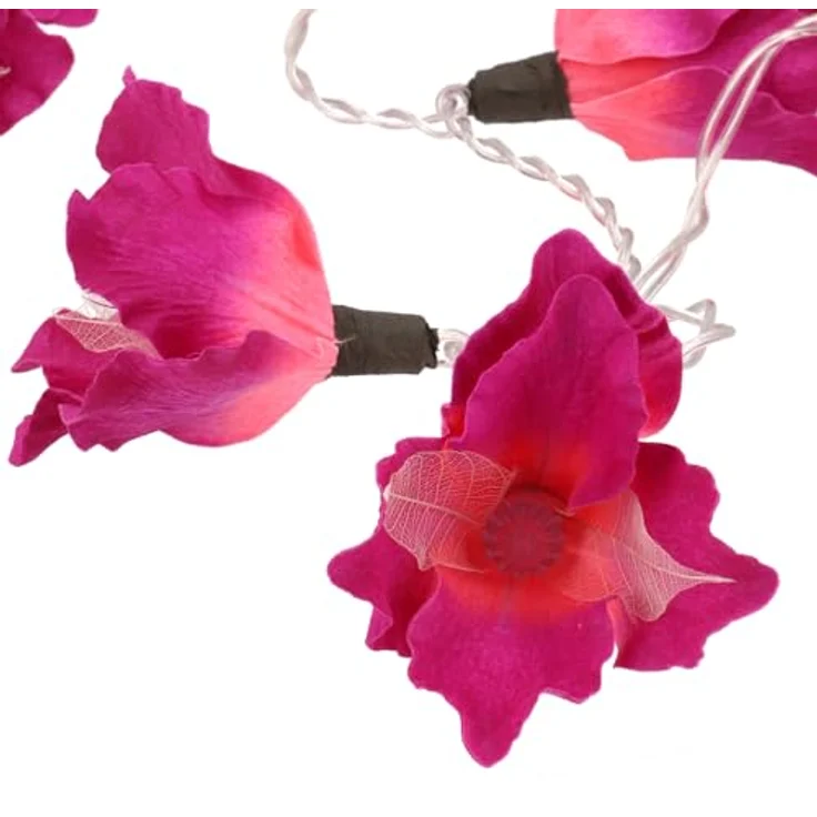 Guru-Shop LED-Lichterkette Lotus Blüten LED Lichterkette - Blüte lila – Bild 6