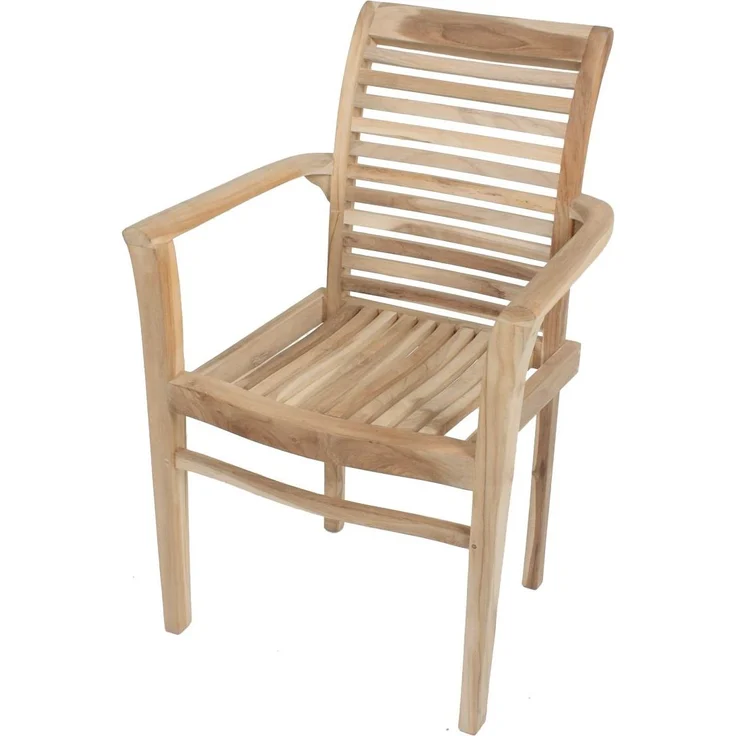 Garten-Sitzgruppe MAGNUS 7-tlg. - Teak, Teakbraun | Gartenmöbel-Set Gartengarnitur Garten-Essgruppe mit Stühlen und Esstisch – Bild 4