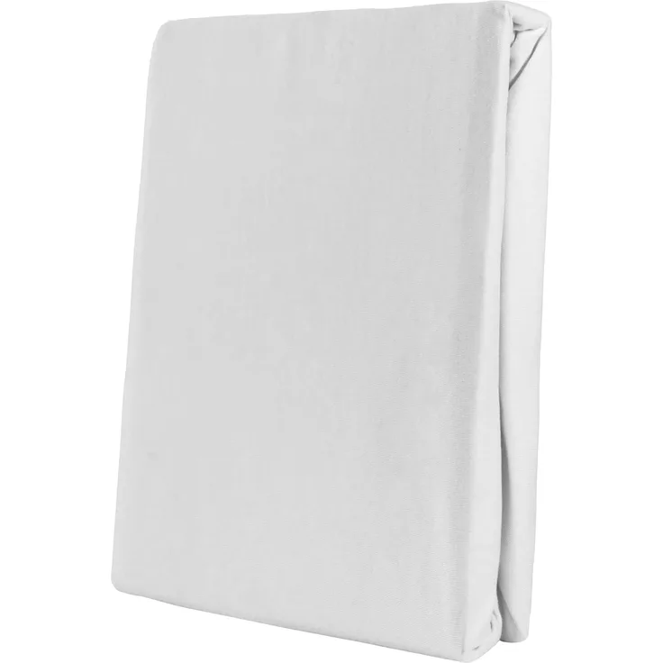 Leonado Vicent - Classic Spannbettlaken Bettlaken 100% Baumwolle Jersey Spannbetttuch in vielen Farben & Größen, Maße Spannbettlaken:200x200 cm - 200x220 cm, Farbe Spannbettlaken:Weiß