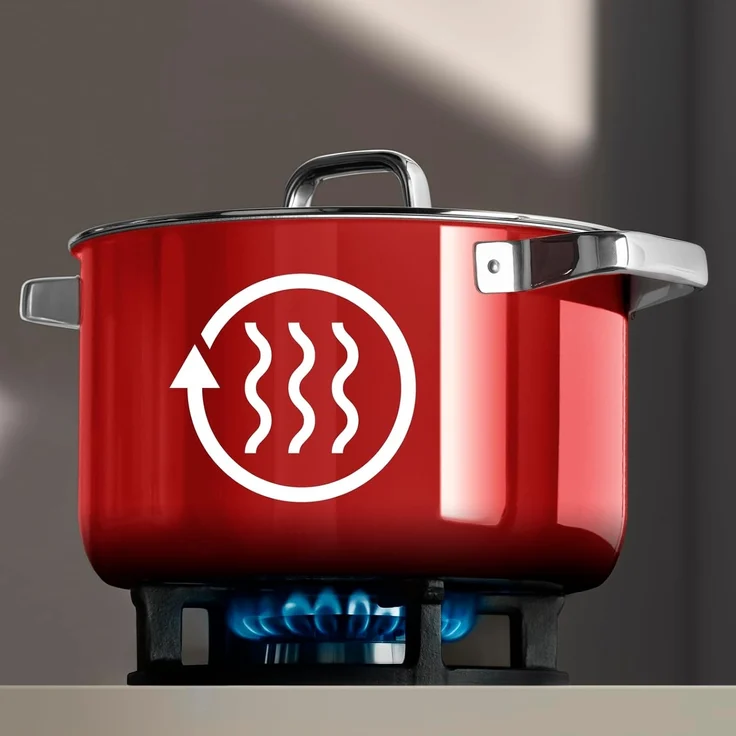 WMF Kochtopf Fusiontec Mineral Pro, Edelstahl, Glas (1-tlg), kratzfeste Oberfläche, wärmereduzierende Hohlgriffe, Made in Germany – Bild 4