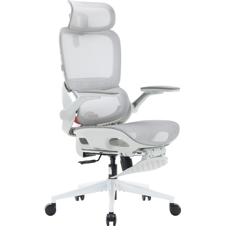 Sihoo Ergonomischer Stuhl B100-Pro, Mit Pedal, 131 x 73 cm, in Weiß – Bild 4