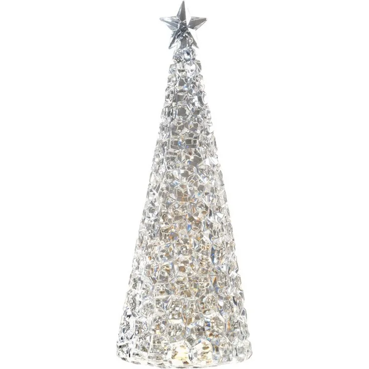 Sompex GLAMOR Tischleuchte Weihnachtsbaum Dekoleuchte Silber 33 cm
