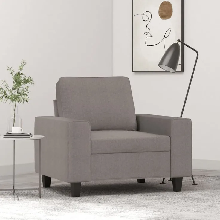 vidaXL Sessel Taupe 60 cm Stoff 359382
