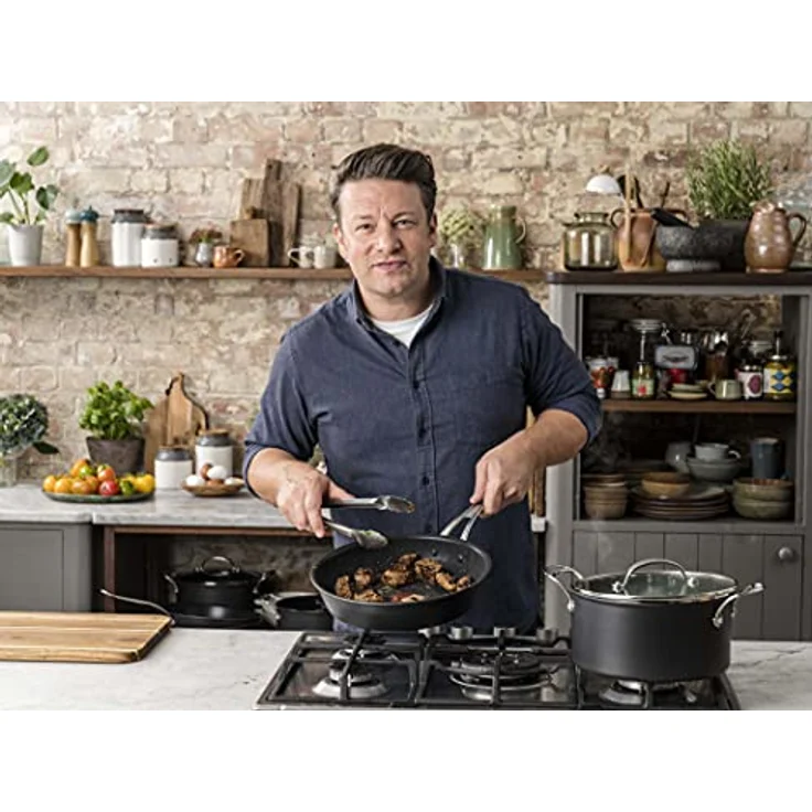 Tefal H9124644 Kochtopf, 24 cm, Jamie Oliver, harteloxiert, Aluminium, Schwarz – Bild 7