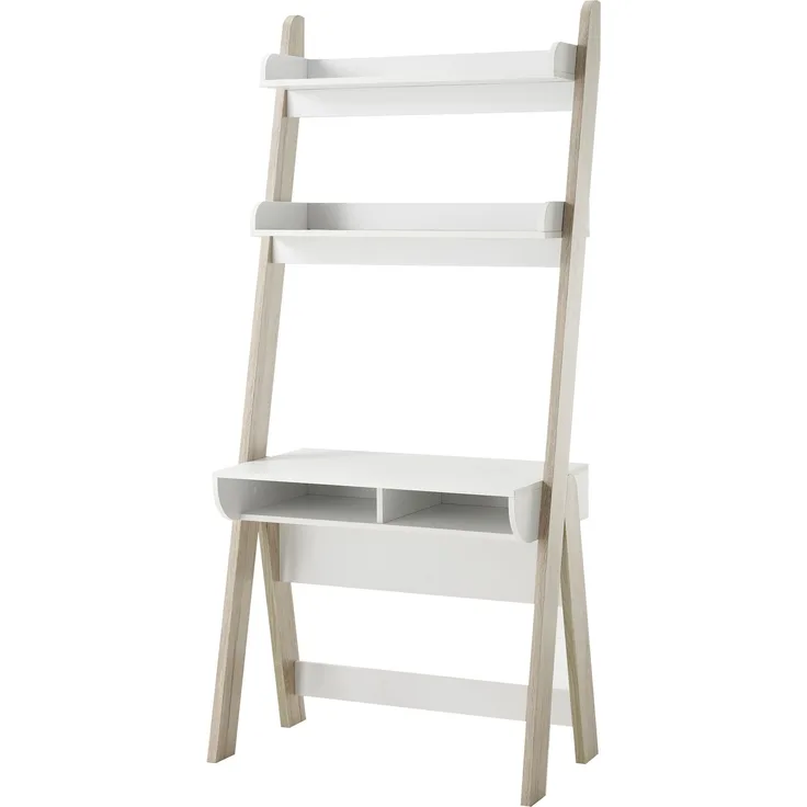 Schreibtisch >VITERBO< (BxHxT: 85x182x48 cm) in holzfarben,weiß