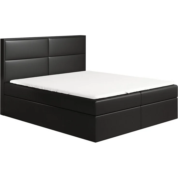A&J MöbelLand GmbH Boxspringbett HOPP mit Bettkasten, Topper und gepolstertem Kopfteil. (Boxspringbett mit Bettkasten und gepolstertem Kopfteil. Inclusive Topper !, TOP ANGEBOT), Länge 208cm Höhe 106 cm – Bild 1