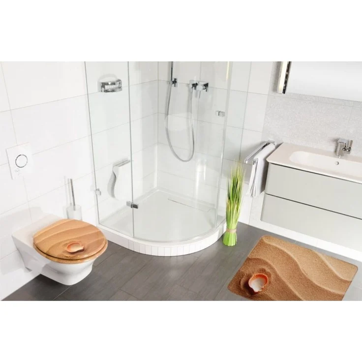 Sanilo Badematte Clam, rutschhemmend, waschbar, schnelltrocknend, Polyester, rechteckig, sehr weich, hochwertig & modern, 50 x 80 cm oder 70 x 110 cm – Bild 3
