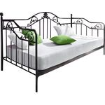 Day-Bed / Einzelbett / Metallbett "Ella" schwarz