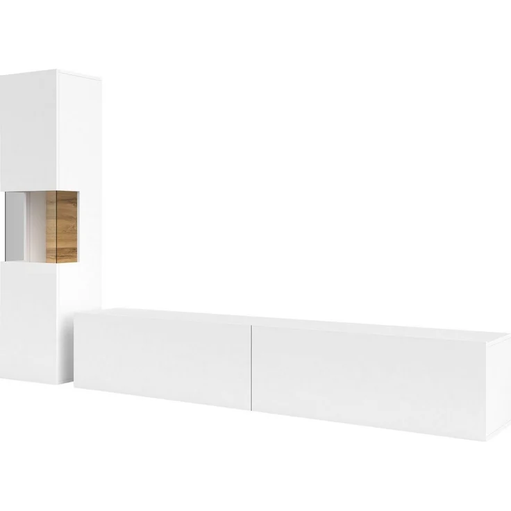 Home affaire Wohnwand Ava, Wohnzimmer-Set hängend/stehend montierbar, Vitrine, Lowboard, 2-tlg. – Bild 3