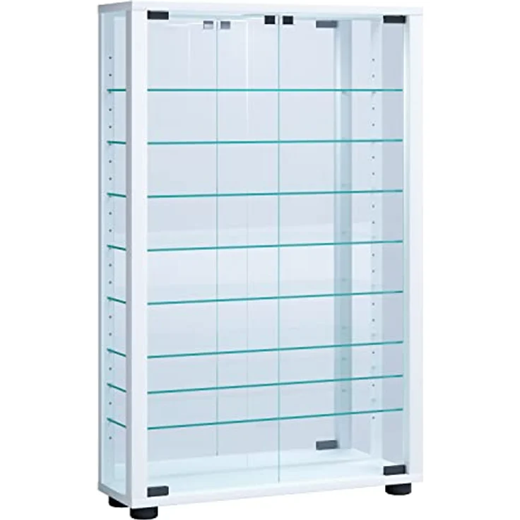 MID.YOU Hängevitrine, Weiß, aus Glas, 8 Fächer, 59x91.3x18 cm, verschiedene Holzdekore erhältlich – Bild 4