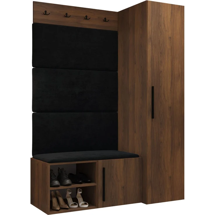 Garderoben-Set Mapreni II (Farbe: Nuss Warmia, Manila 18) – Bild 1