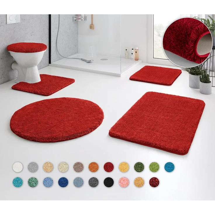 Kleine Wolke Badematte RELAX, Höhe 30 mm, rutschhemmend beschichtet, fußbodenheizungsgeeignet, Polyacryl, rechteckig, Badteppich, Uni Farben, rechteckig, rund & als Set erhältlich – Bild 5