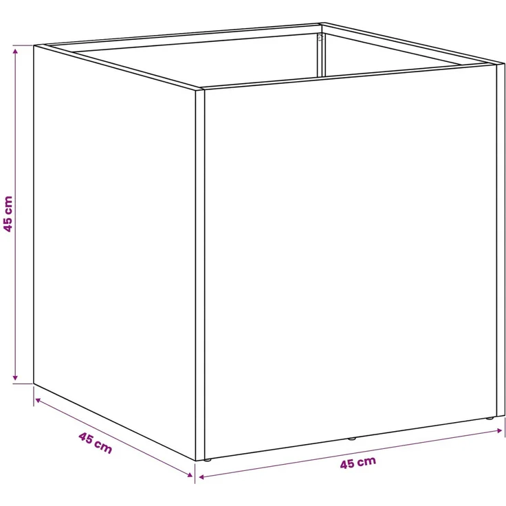vidaXL Garten-Pflanzgefäß 2 Stk. Olivgrün 45 x 45 x 45 cm 8004973 – Bild 8
