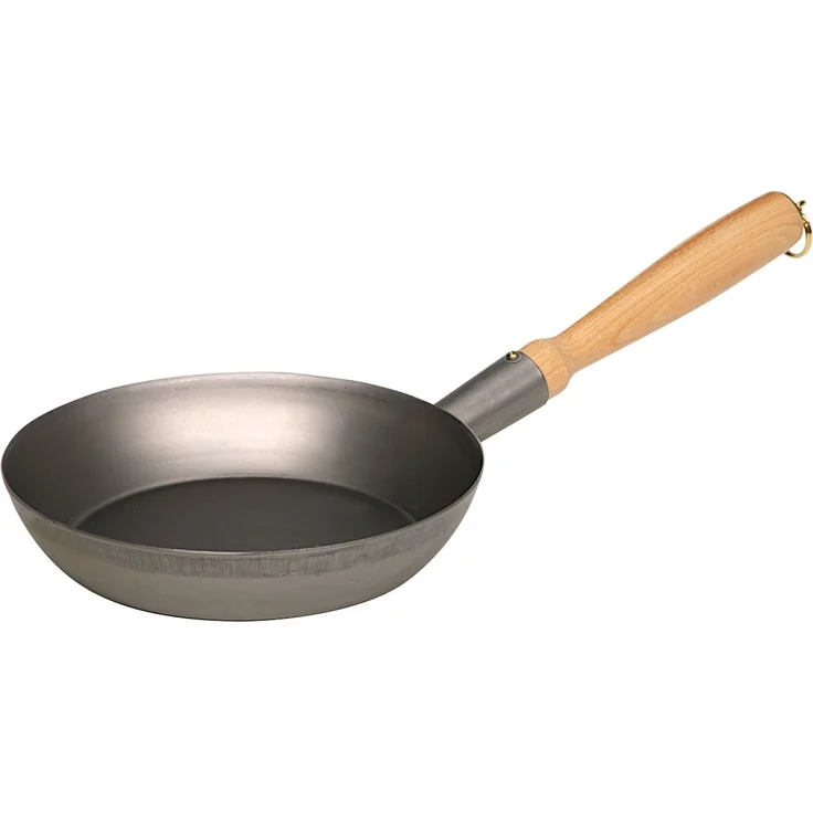 RIESS 0563-123 Eisen Holzknechtpfanne Ø 20 cm mit Holzgriff / Eisenpfanne – Bild 1