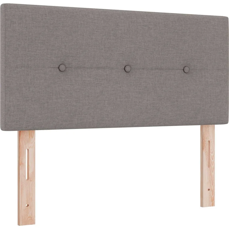 vidaXL Boxspringbett mit Matratze mit Kopfteil Taupe 90 x 200 cm Stoff 3451381 – Bild 4