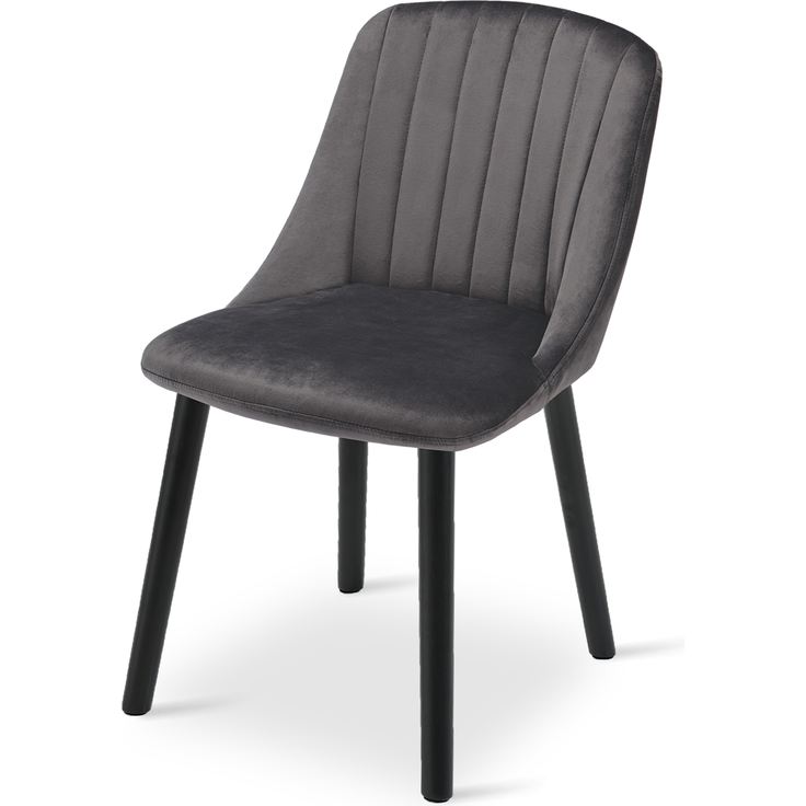 GOEURVANT 993 Esszimmerstühle 4er-Set, Samt - Dunkelgrau – Bild 3