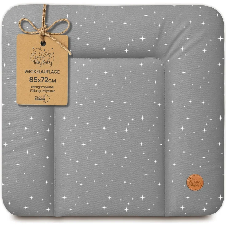 Wickelauflage Wickelunterlage abwaschbar und wasserdicht 85x72 cm - Wickelmatte zum Auflegen auf Wickeltisch Wickelaufsatz Wickelkommode oder Waschmaschine Oeko-Tex 85x72 Galaxie B
