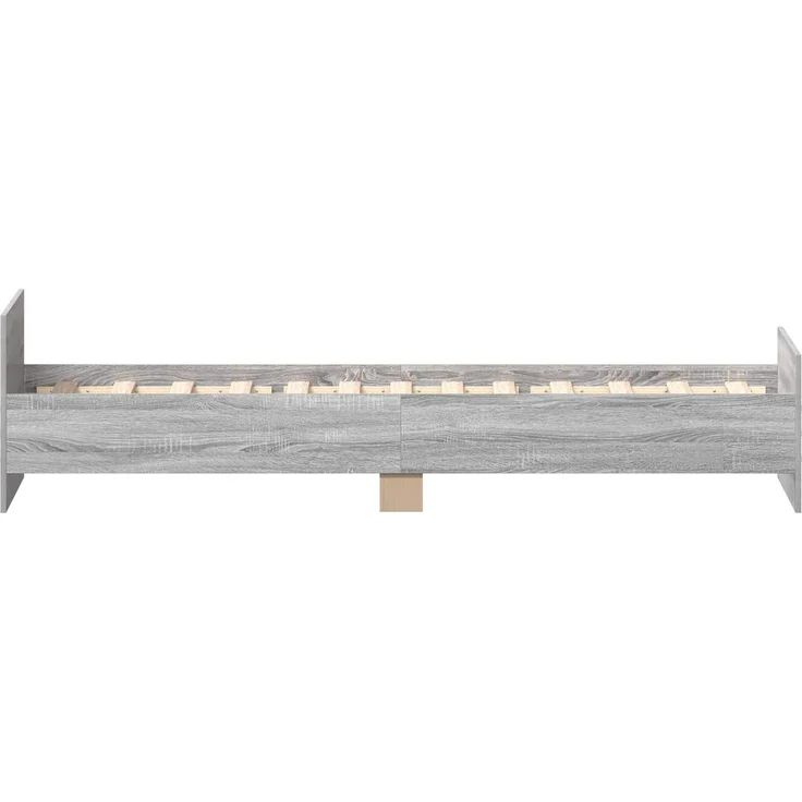 vidaXL Bettgestell mit Kopfteil Grau Sonoma 80 x 200 cm Holzwerkstoff 8009031 – Bild 5
