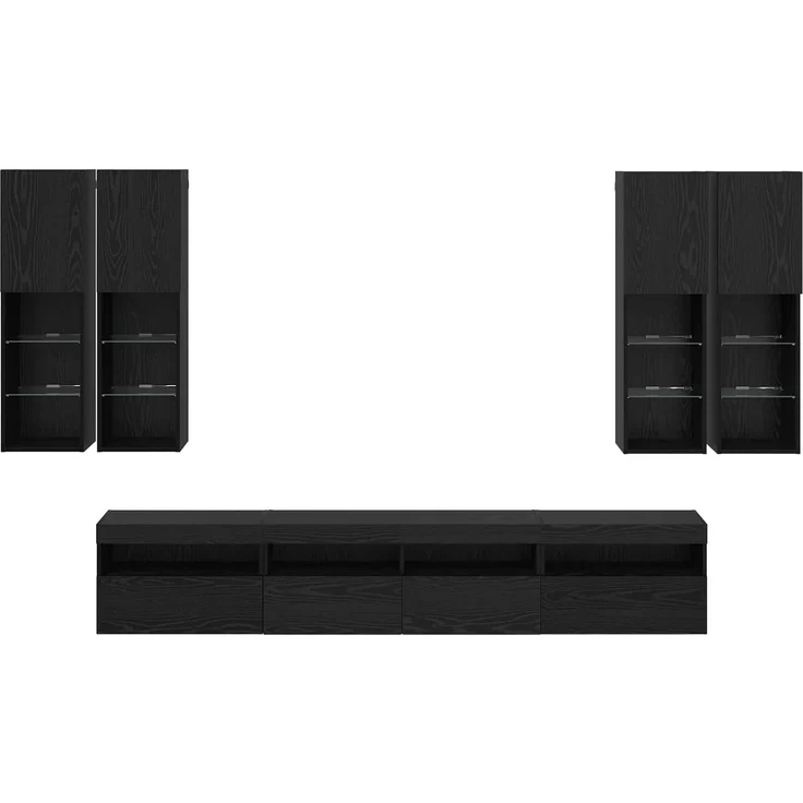 vidaXL TV-Wandschrank-Set mit LED-Lichtern 7 stk. 100 x 30 x 40 cm 3402796 – Bild 10