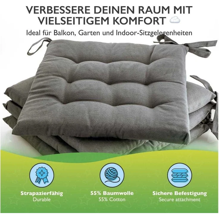 etérea Himmlische Qualität Sitzkissen etérea Sitzkissen Stuhlkissen Basic Auflage und – Bild 2