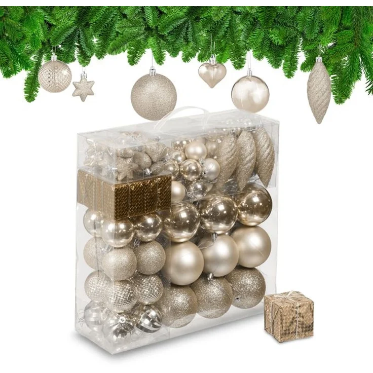 Relaxdays Weihnachtskugeln im 110er Set – Bild 7