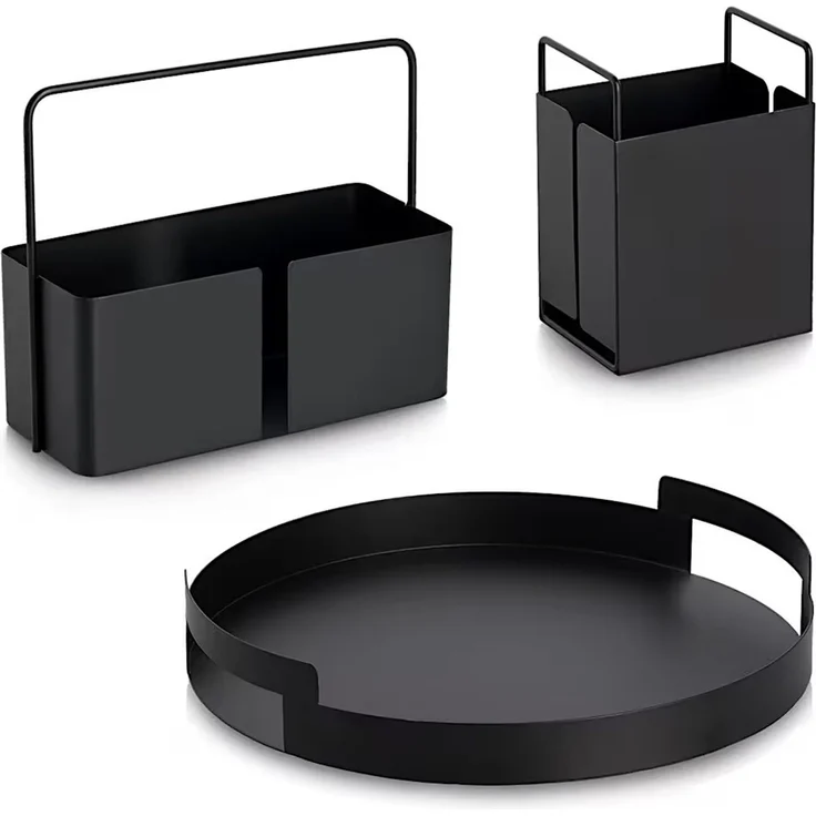 ZELLER 27461 Tragekorb aus Metall, schwarz ca. 30 x 12 x 24,5 cm – Bild 3