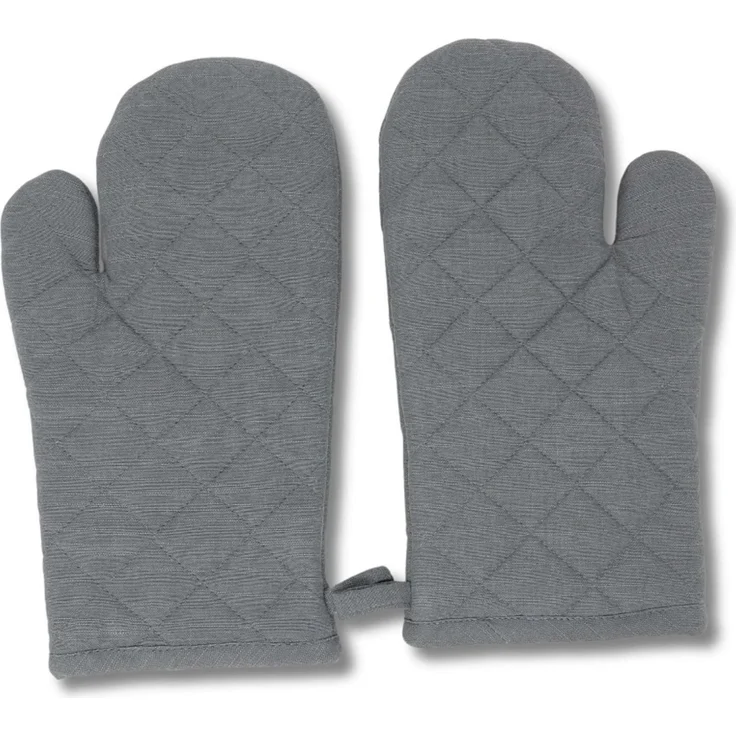 gws Hitzebeständige Ofenhandschuhe 1 Paar Anthrazit 18 x 28 cm 100 Prozent Baumwolle OEKO TEX Standard 100 300 GSM Polywatte Futter rutschfest waschbar : Anthrazit : Ofen-Handschuhe – Bild 1