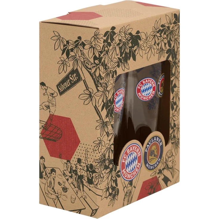 FC Bayern München Gläser-Set FC Bayern München Halbeglas I Bierglas I 2er-Set I Je 0,5 l, Glas – Bild 3