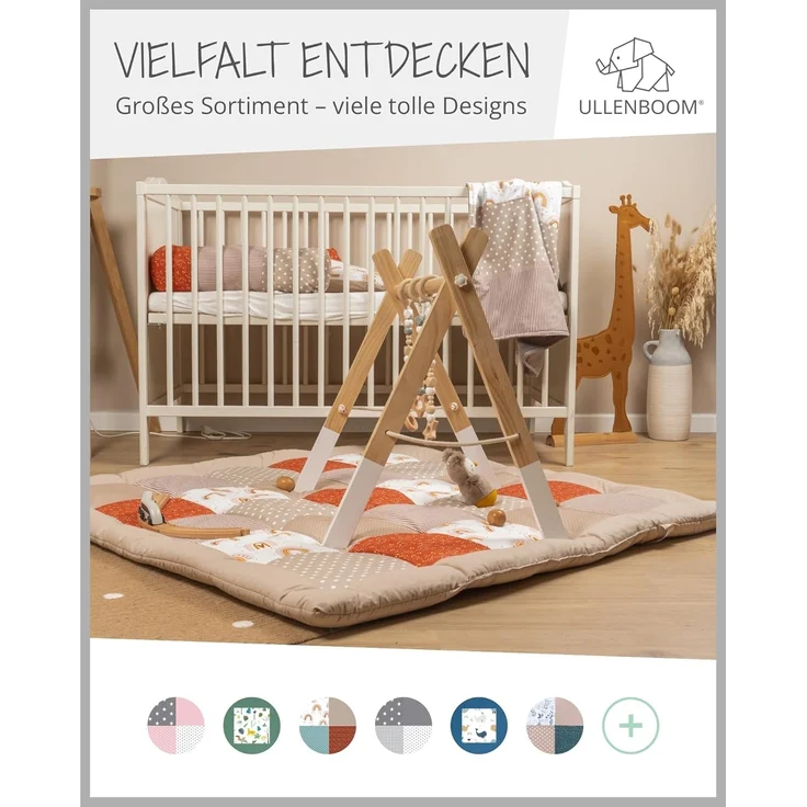 ULLENBOOM ® Baby Kuschelschlange 400x13 cm Regenbogen (Made in EU) - Kuschelschnecke in vielen Farben und Größen, Bezug: 100% OEKO-TEX Baumwolle, Nackenrolle – Bild 6