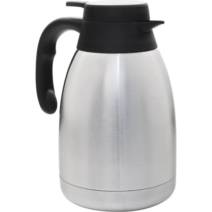 HAC24 Isolierkanne Thermoskanne Kaffeekanne Teekanne Thermo Kaffee Tee Kanne, 1,5 l, (1-St), Edelstahl Einhandautomatik – Bild 3