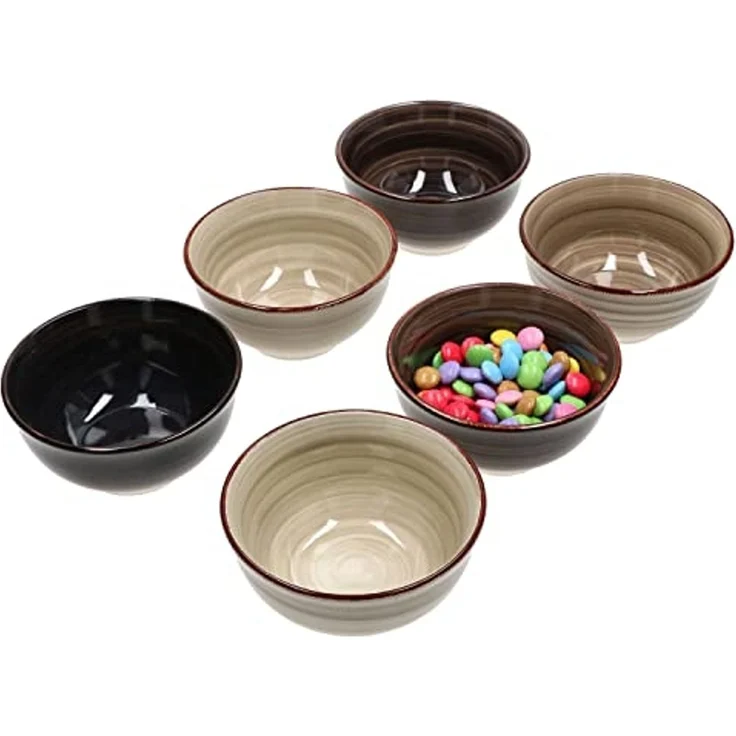 MamboCat Servierschale 6er Set Snack-/Dipschale Grey 12 cm - 24326864, Steingut – Bild 1