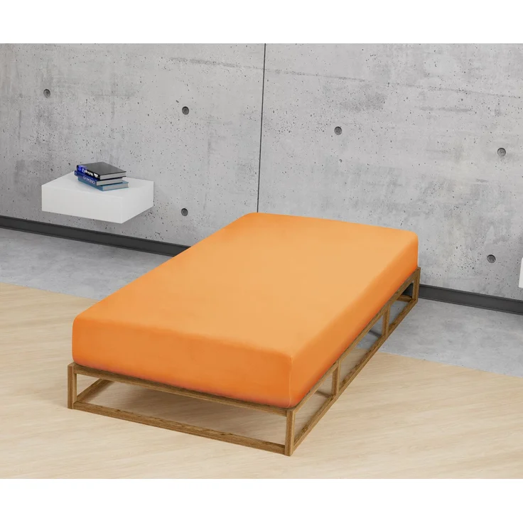biberna Feinjersey-Spannbetttuch, 100 % Baumwolle, nektarine, 1x 140x200 cm - 160x200 cm – Bild 3