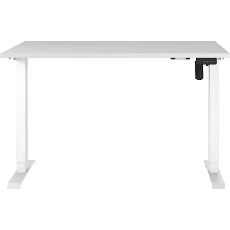 Germania Schreibtisch 8022-642, in Lichtgrau/Weiß, elektr. höhenverstellbar, 120 x 119 x 80 cm (BxHxT) – Bild 4