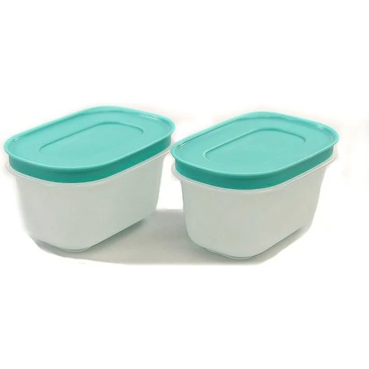 TUPPERWARE Frischhaltedose Gefrier-Behälter Eiskristall 170 ml (2) minze-weiß – Bild 3