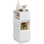 Vasagle Nachttisch (1 St.), schmaler Beistelltisch mit 2 Schubladen & offenem Fach