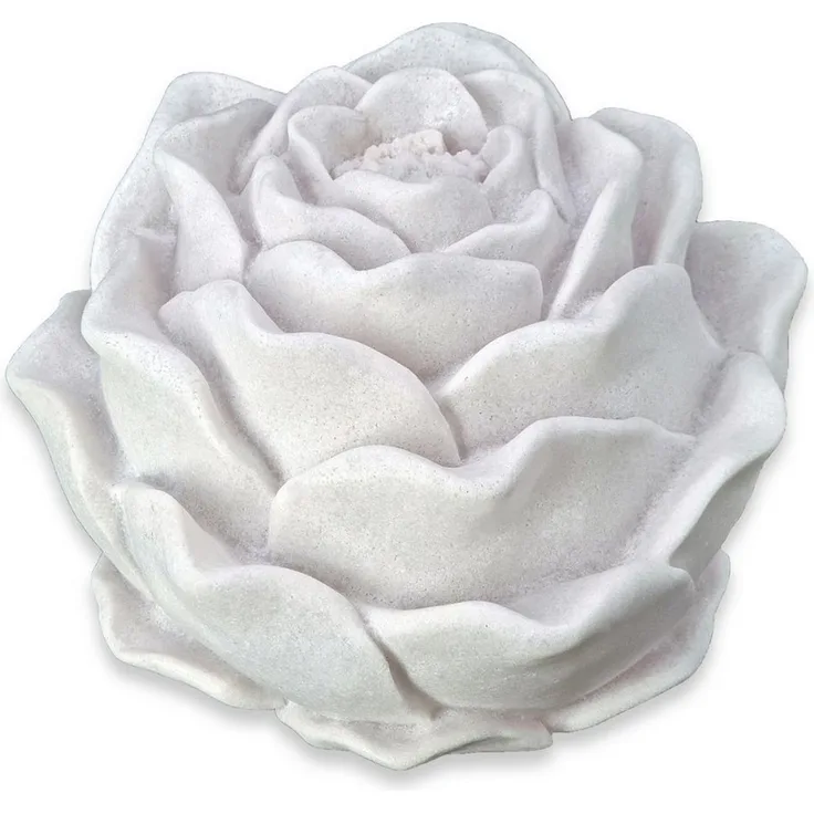 abc HOME Tischleuchte Rose, Polyresin mit Sandgemisch, Leuchtmittel im Lieferumfang nicht enthalten