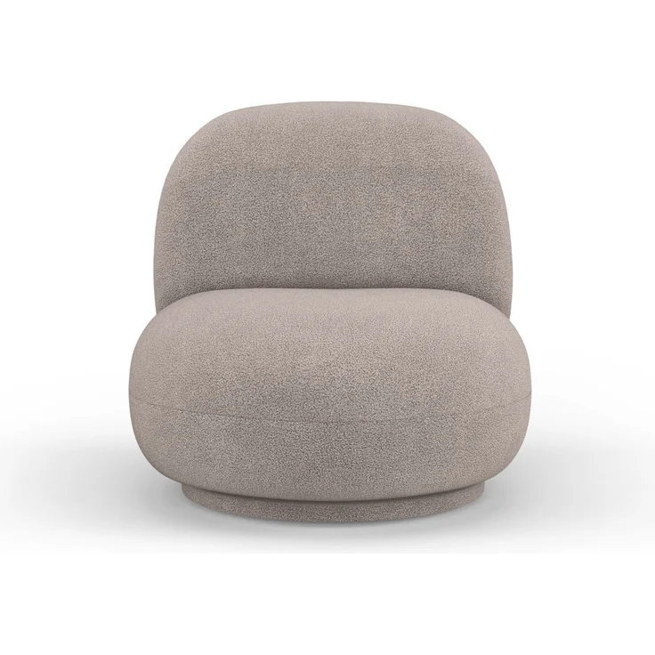 Micadoni Drehbarer Sessel Chuck Boucle Hellbraun – Bild 1