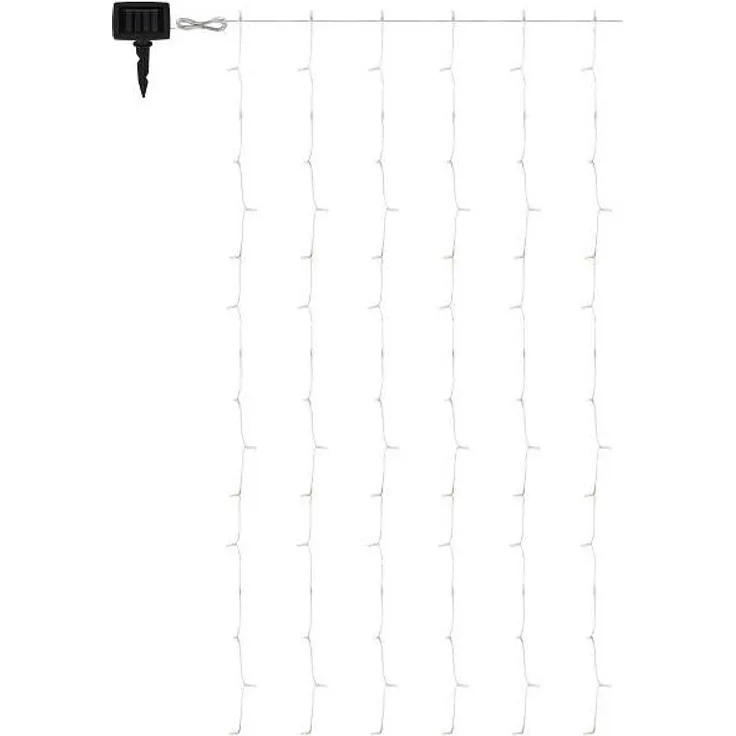 Solar-Lichterkette Kunststoff Schwarz, 192Xled Solar-Lichterkette.
