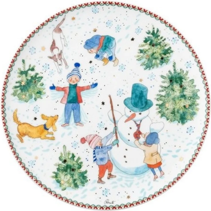 Hutschenreuther Frühstücksteller Sammelkollektion 2025 Weihnachtsspiele Teller flach 22cm – Bild 4