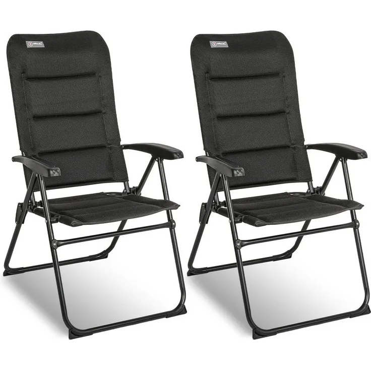 HOMECALL Gartenstuhl Hochlehner Campingstuhl Klappstühle Gepolstert Faltstuhl Balkonstuhl (Anglerstuhl, 2 St), mit 5-Fach Verstellbare lehne, für Camp Garten Balkon, Belastbar 150KG