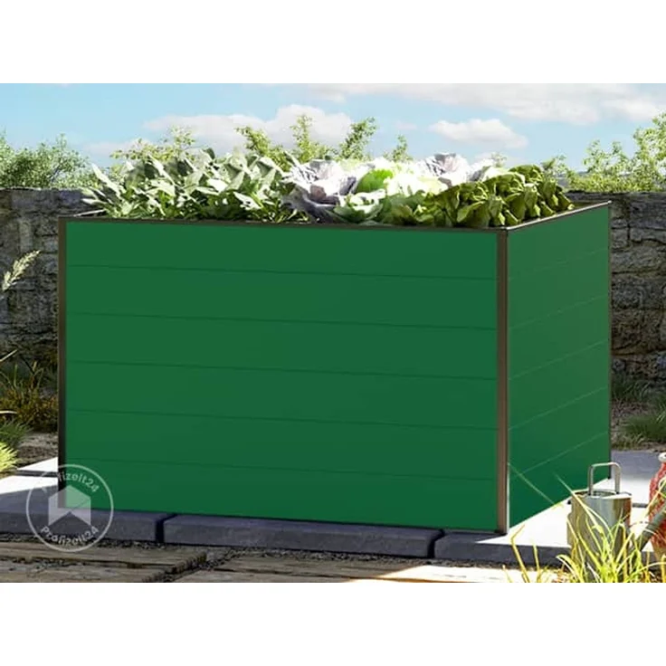 GFP Hochbeet Kräuter-Gemüse-Beet Aluminium CHRISTINA - 119x99x77cm - grün – Bild 1