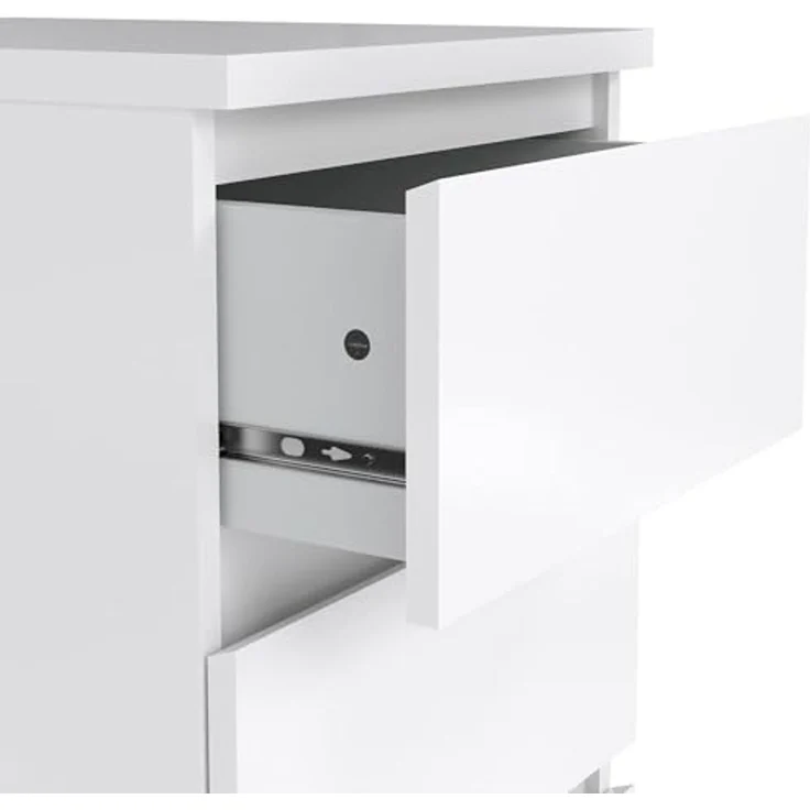 Dmora - Kommode Ameline, Mehrzweckkommode, Schlafzimmerkommode, Schrank mit Schubladen, 40x50 h70 cm, Wei? – Bild 5