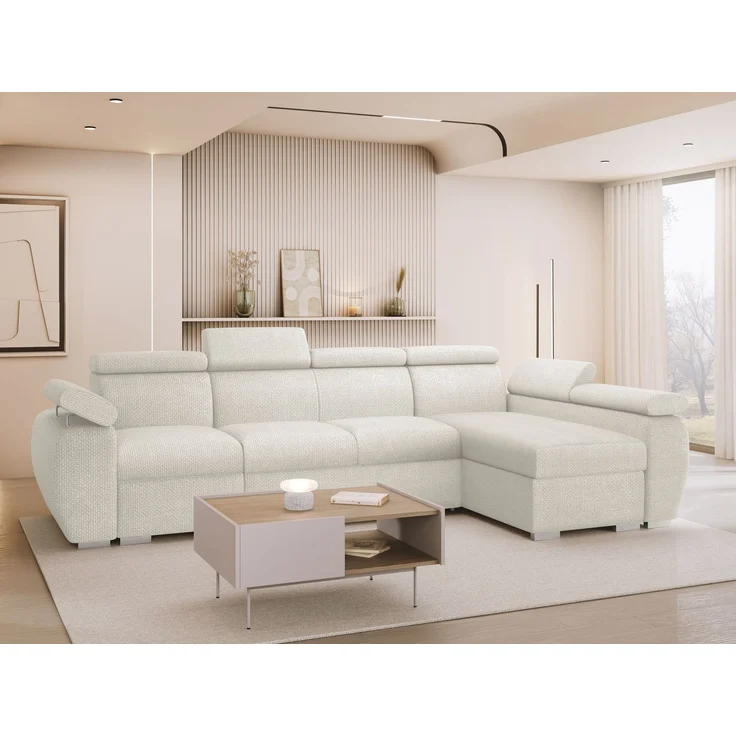 Ecksofa Boston LCP mit 2 Bettkästen und Schlaffunktion (Farbe: Flow 06, Seite: Rechts 1P(65)+2R+LCP) – Bild 2