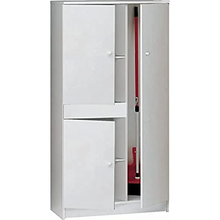 Dmora - Kommode Mirco, moderner Multifunktionseingang, Mehrzweckschrank für die Eingangshalle, 100 % Made in Italy, 120 x 45 x 46 cm, glänzendes Weiß und Schiefer, – Bild 1