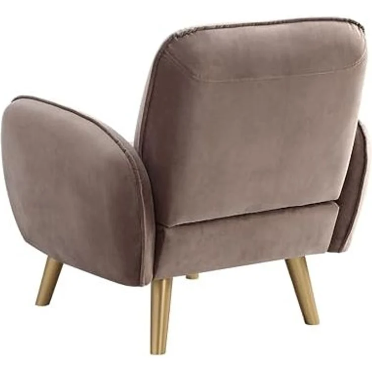 ATLANTIC home collection Sessel Ben, mit Welleunterfederung, inkl. Dekokissen und goldene Massivholzfüße – Bild 5