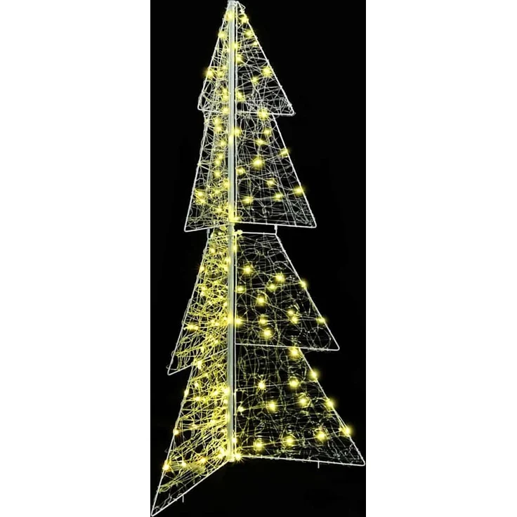 vidaXL Weihnachtsbaum Warmes Weiß 150 cm Acryl 160 LEDs 42019206 – Bild 5